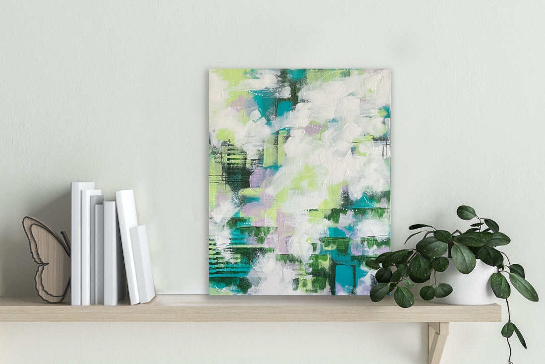 Zest - Original Art by Sarah Simmerman, Art with Green