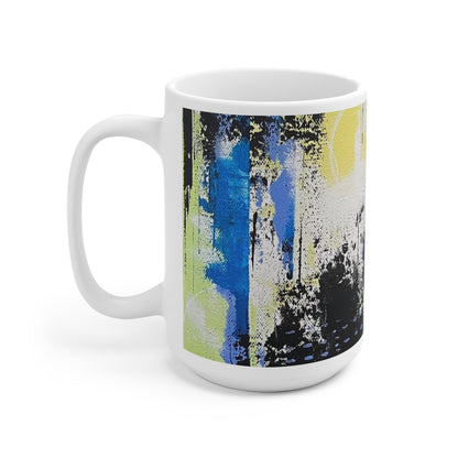 Ceramic mug featuring artwork "Downtown" by Sarah Simmerman